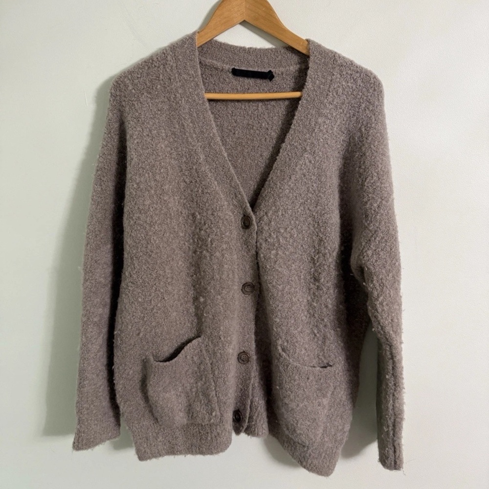 Jenni Kayne Alpaca Wool Boucle Cocoon Cardigan Oversized Size XXS